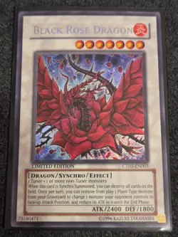 Black Rose Dragon CT05-EN003 Lightly Played LP Secret Rare Limited Edition - Image 1