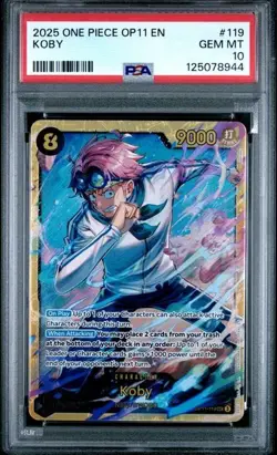 Koby OP11-119 - One Piece A Fist of Divine Speed SEC - PSA 10 - Image 1