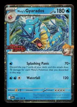 Pokemon Card Misty's Gyarados 049/182 Destined Rivals Promo Holo NM 2025 #1 - Image 1
