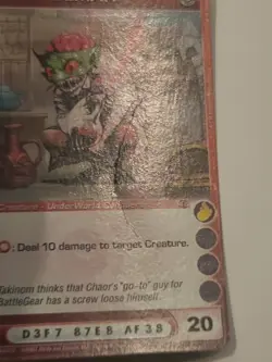 Chaotic Card Ulmar Super Rare Underworld Creature - Image 2
