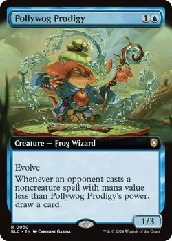 Pollywog Prodigy (Extended Art) 50 MTG NM - Commander: Bloomburrow - Image 1