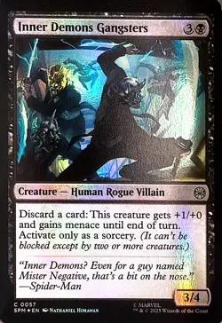 Inner Demons Gangsters Foil C Marvel's Spider-Man 57 NM - Image 1