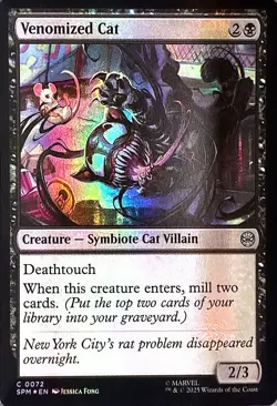 Venomized Cat Foil C Marvel's Spider-Man 72 NM - Image 1