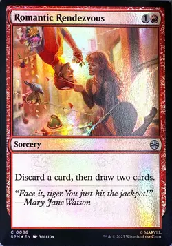 Romantic Rendezvous Foil C Marvel's Spider-Man 86 NM - Image 1