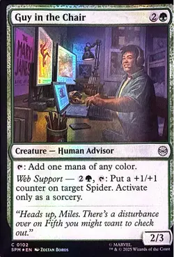 Guy in the Chair Foil C Marvel's Spider-Man 102 NM - Image 1