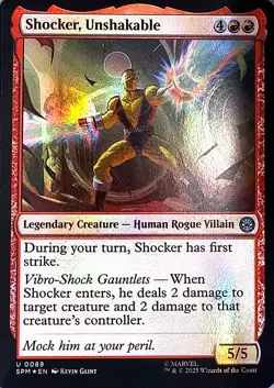 Shocker, Unshakable Foil U Marvel's Spider-Man 89 NM - Image 1