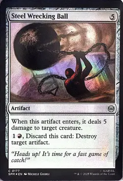 Steel Wrecking Ball Foil C Marvel's Spider-Man 177 NM - Image 1