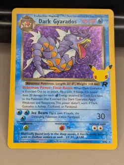 Pokemon Dark Gyarados TCG 8/82 Team Rocket Holo Card WOTC, celebrations - Image 1