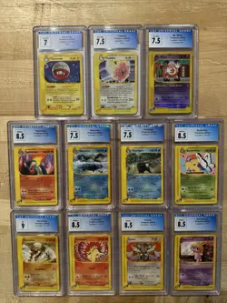 Lot of 11 Ereader Pokemon Cards CGC Graded (WOTC) - Image 1