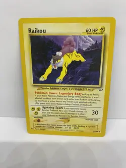 Pokemon TCG Cards Raikou 22/64 Neo Revelation Rare NM - Image 1
