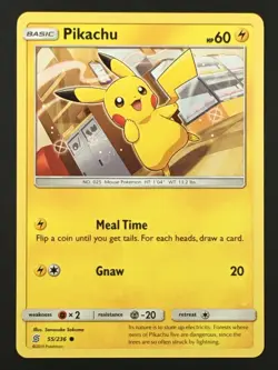 Pokemon TCG Pikachu 55/236 SM Unified Minds Regular Common NM - Image 1