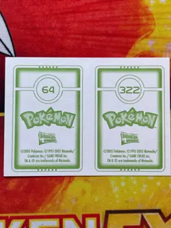 Pokemon Merlin Topps Ultimate Stickers 2005 Alakazam #64 Numel #322 - Image 2