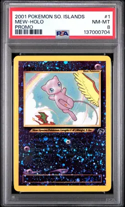 2001 POKEMON SOUTHERN ISLANDS PROMO #1 MEW-HOLO PSA 8 - Image 1