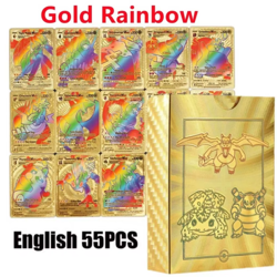 Pokemon Gold Foil Rainbow GX Vmax EX - MULTI PACK 55pcs - Novelty Item - Image 2