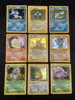 Vintage Holo Rare Pokemon Cards WOTC 1999 Base Set, Jungle, Fossil MP/HP Raichu - Image 1