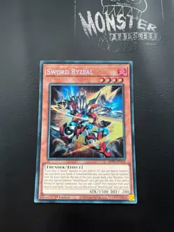 YUGIOH SWORD RYZEAL PRISMATIC SECRET RARE MP25-EN118 1ST EDITION - Image 1