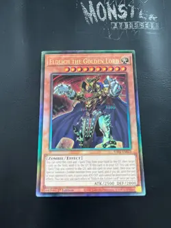 YUGIOH ELDLICH THE GOLDEN LORD ULTIMATE RARE RA01-EN019 1ST EDITION - Image 1