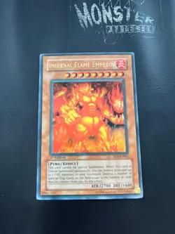 YUGIOH INFERNAL FLAME EMPEROR ULTRA RARE SD3-EN001 1ST EDITION - Image 1