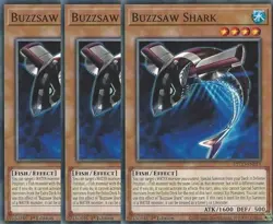 Yugioh - Buzzsaw Shark x 3 - 1st Edition LP - Plus Free Holographic Card - Image 1