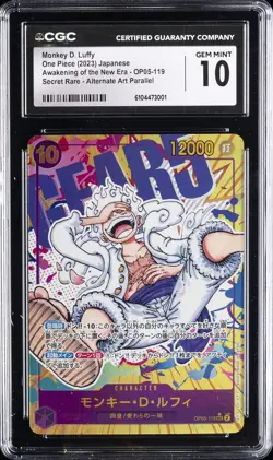 2023 ONE PIECE JPN AWAKENING OF THE NEW ERA MONKEY D. LUFFY CGC 10 GEM MINT - Image 1