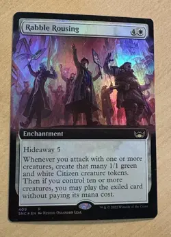 MTG Rabble Rousing Extended Art Foil Card, Streets Of New Capenna - Image 1
