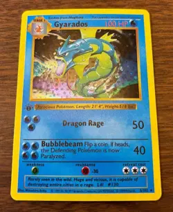 Pokemon TCG Gyarados Holo Rare Card Base Set 6/102 1st Edition 1999 - Image 2