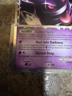 Gengar 94/102 Triumphant Holo MP Pokemon TCG Card - Image 2