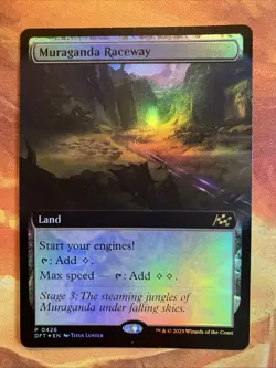 MTG 3 x Foil Promo Extended Art Land Card Lot Aetherdrift Near-Mint!! - Image 2