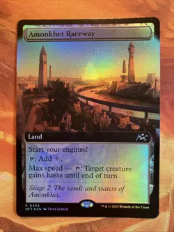 MTG 3 x Foil Promo Extended Art Land Card Lot Aetherdrift Near-Mint!! - Image 3
