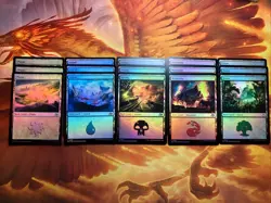 MTG 15 x Foil Basic Land Card Lot Aetherdrift Near-Mint!! - Image 1