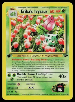 Pokemon Card - Erika's Ivysaur Gym Challenge 41/132 Uncommon 1st Edition - Image 1