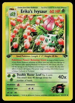 Pokemon Card - Erika's Ivysaur Gym Challenge 41/132 Uncommon 1st Edition - Image 1