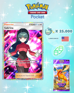 Pokemon TCG (Trading Card Game) Pocket | Sabrina Trainer Full Art Card - Image 1