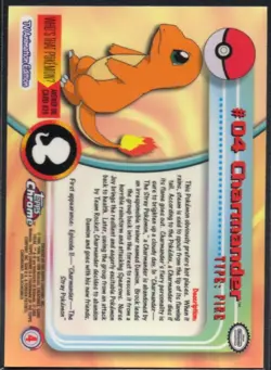 Charmander #04 - Topps Chrome Holofoil NM -Pokemon Card - Image 2