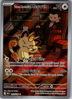 Pokemon Card - Team Rocket's Meowth 203/182 - Destined Rivals - Image 1
