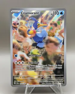 Pokemon TCG Cramorant Holo Rare Card 176/167 Twilight Masquerade Illustration NM - Image 1