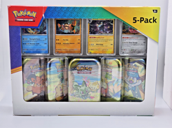 NEW! 2023 Costco POKEMON 5 pack Mini Tins +Foil Cards - Image 1