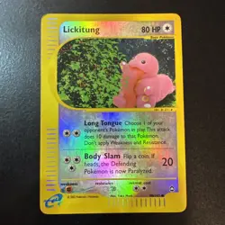 Lickitung 90/147 E-Series Aquapolis 2002 Reverse-Holo Card MP - Image 1
