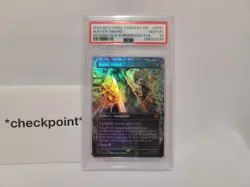 2025 MTG FINAL FANTASY WOODBLOCK BORDERLESS FOIL #0351 BUSTER SWORD PSA 10 - Image 3