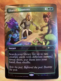 MTG Rainbow Foil Borderless Shared Summons SLD: MagicCon: The Gathering NM!! - Image 1