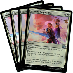 x4 Auron's Inspiration (Foil) - 0008 - Final Fantasy - MTG - NM/M - Image 1