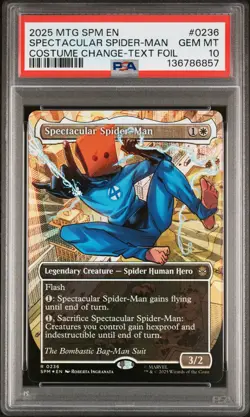 2025 MTG MARVEL'S SPIDER-MAN #0236 SPECTACULAR SPIDER-MAN PSA 10 - Image 1