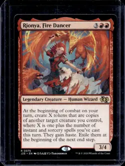Magic The Gathering MTG Rjonya, Fire Dancer Human Wizard Rare #0075 - Image 1