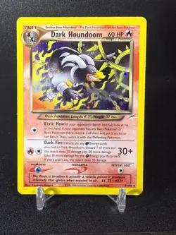 Dark Houndoom Pokemon TCG Card Neo Destiny 7/105 Unlimited Holo Rare MP - Image 1