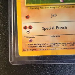 Pokemon Hitmonchan Base Set Holo Rare 7/102 1999 English Card - Image 5