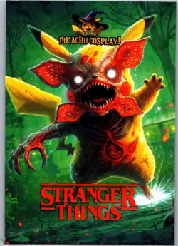 Stranger Things (Pikachu) #2 - Window Holo - Electric Pikachu Cosplay - Pokemon - Image 1