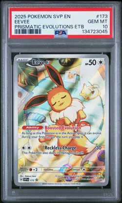 2025 POKEMON SVP PRISMATIC EVOLUTIONS ETB PROMO #173 EEVEE PSA 10 - Image 1