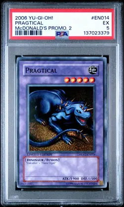 2006 YU-GI-OH! MCDONALD'S PROMO CARDS 2 #EN014 PRAGTICAL PSA 5 - Image 1