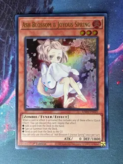 Yugioh - Ash Blossom & Joyous Spring (NM) - Ultra Rare - Alt Art - RA04-EN025 - Image 1