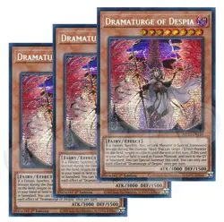 Yugioh Dramaturge of Despia x 3 1st Edition Prismatic Secret Rare NM - Free Holo - Image 1